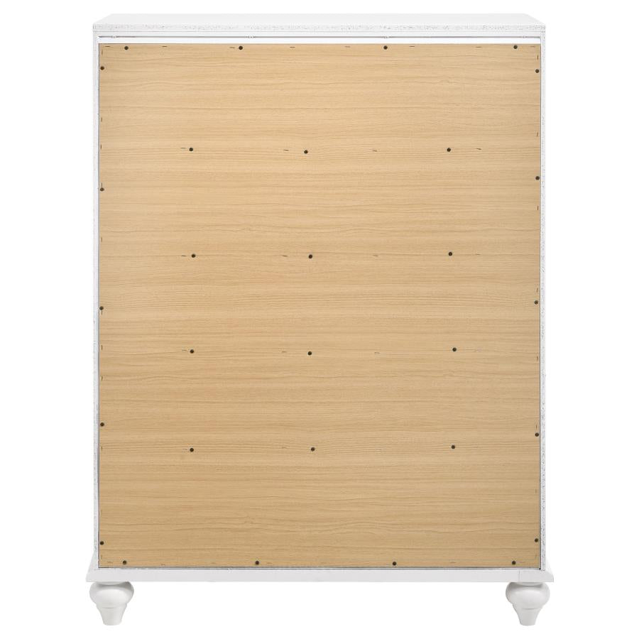 Barzini 5-drawer Bedroom Chest White-7