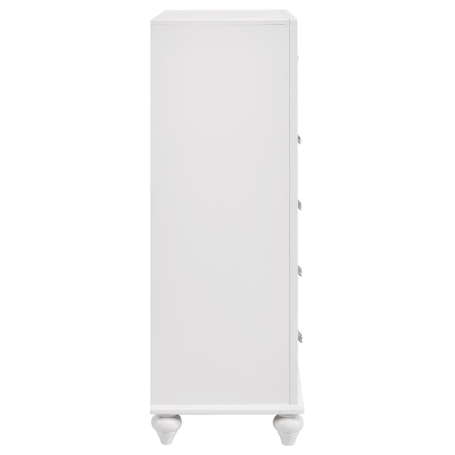 Barzini 5-drawer Bedroom Chest White-9