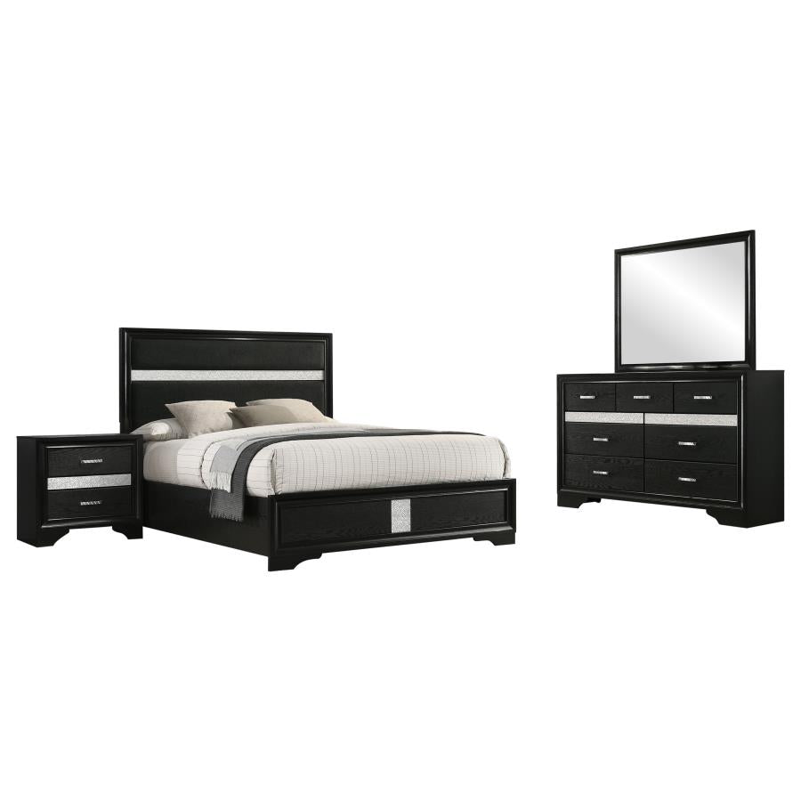 Miranda 4-piece Full Bedroom Set Black-zoom-2