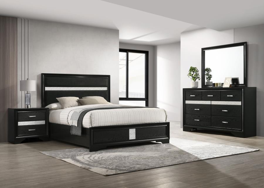 Miranda 4-piece California King Bedroom Set Black-zoom-1