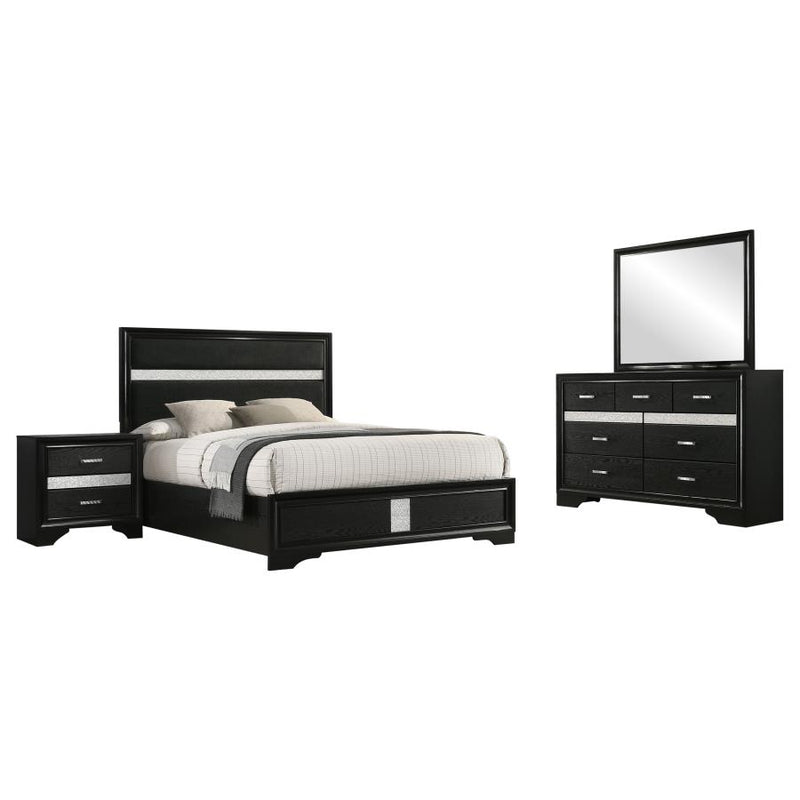 Miranda 4-piece California King Bedroom Set Black-zoom-