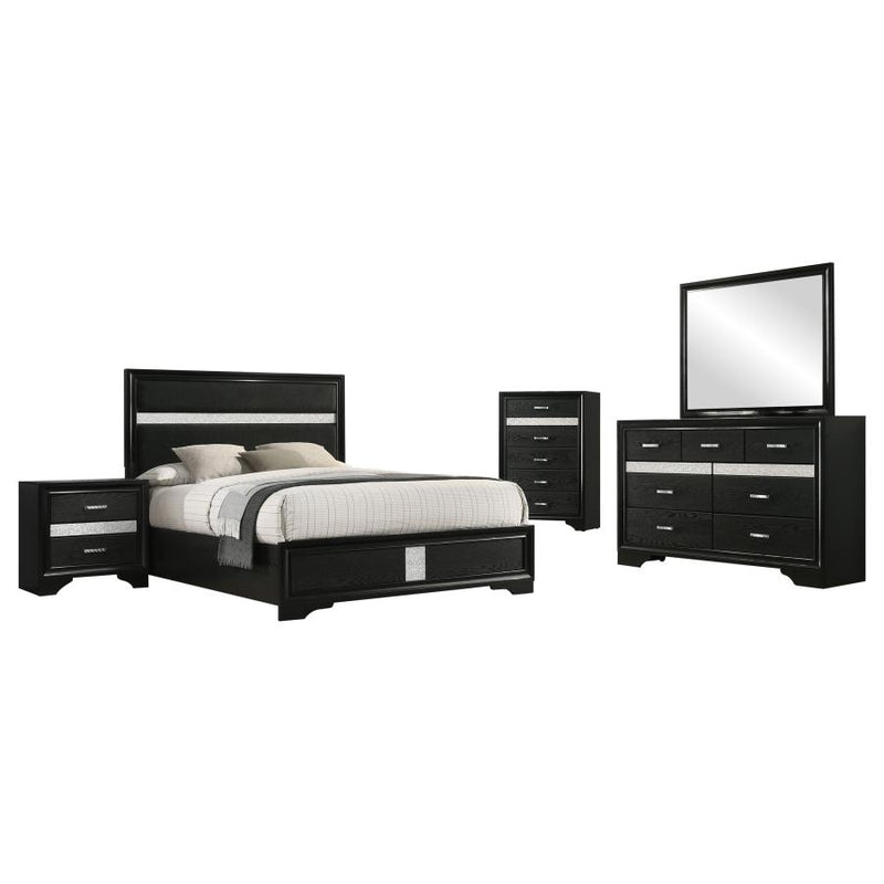 Miranda 5-piece Queen Bedroom Set Black-zoom-