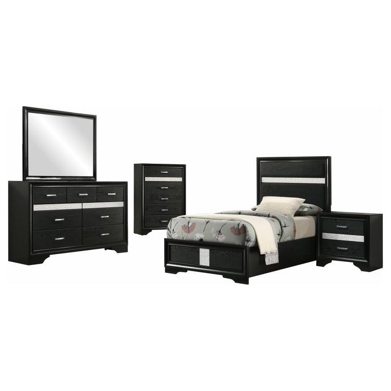 Miranda 5-piece Twin Bedroom Set Black-zoom-