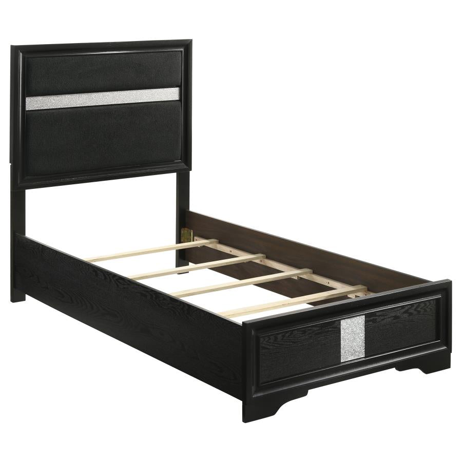 Miranda 5-piece Twin Bedroom Set Black-3