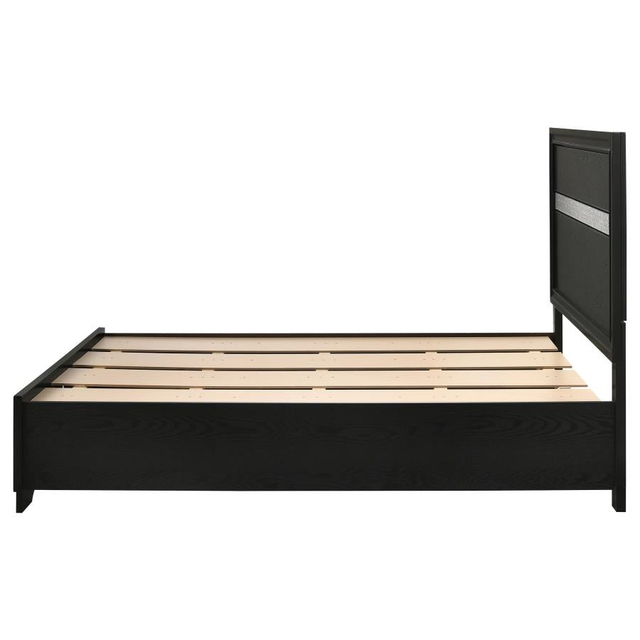 Miranda 51-inch Wood Full Storage Panel Bed Black-zoom-6
