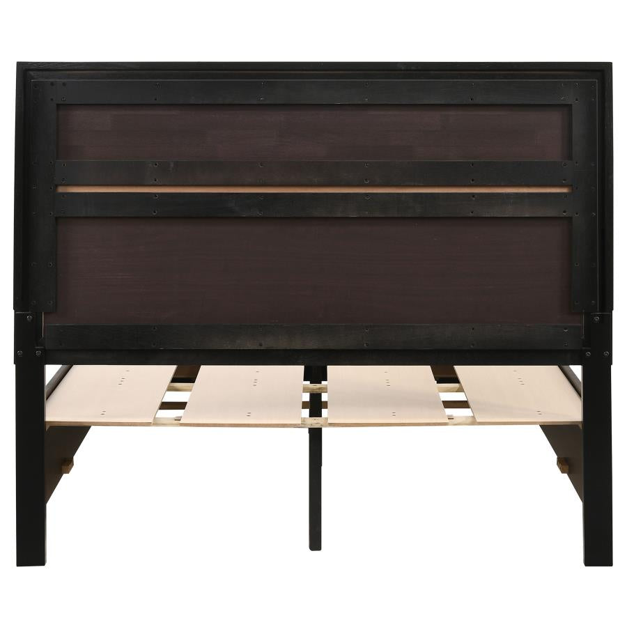 Miranda 51-inch Wood Full Storage Panel Bed Black-zoom-8