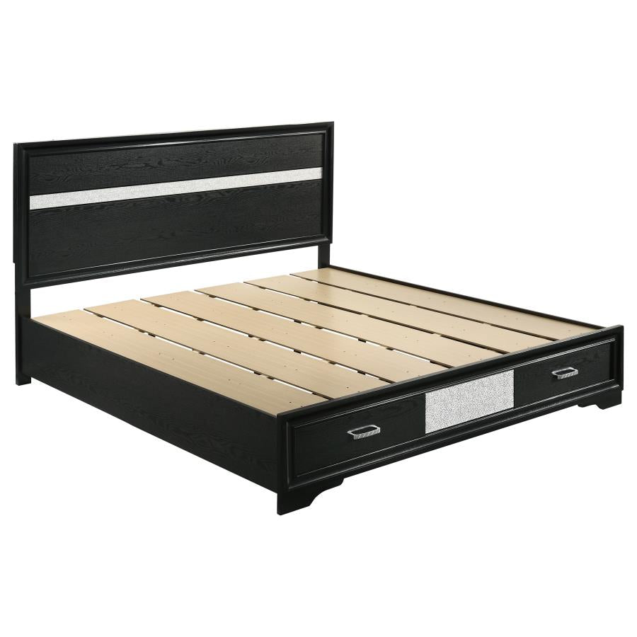 Miranda 5-piece Eastern King Bedroom Set Black-3