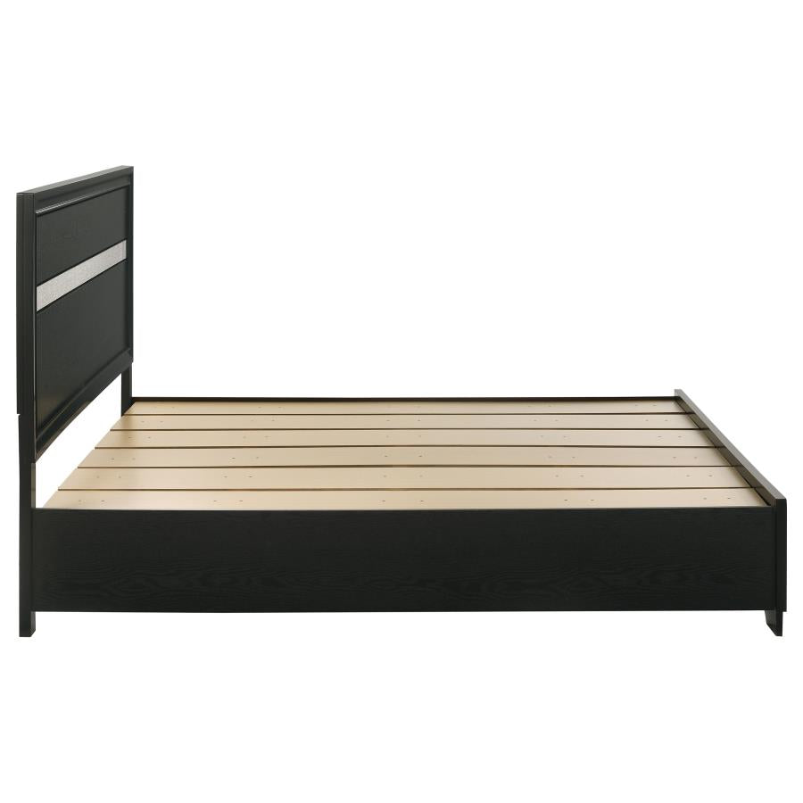 Miranda 51-inch Wood Eastern King Storage Panel Bed Black-zoom-6
