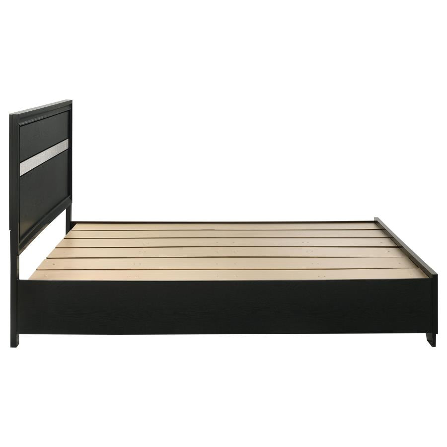Miranda 51-inch Wood California King Storage Panel Bed Black-zoom-6