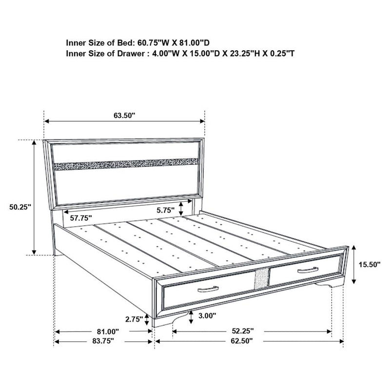 Miranda 4-piece Queen Bedroom Set Black-zoom-
