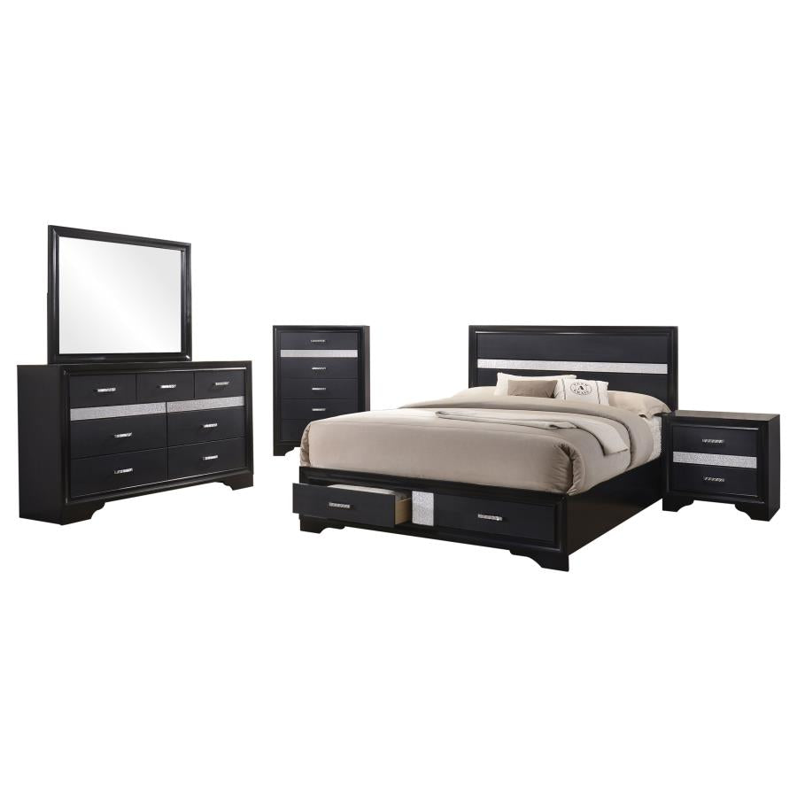 Miranda 5-piece Queen Bedroom Set Black-zoom-2