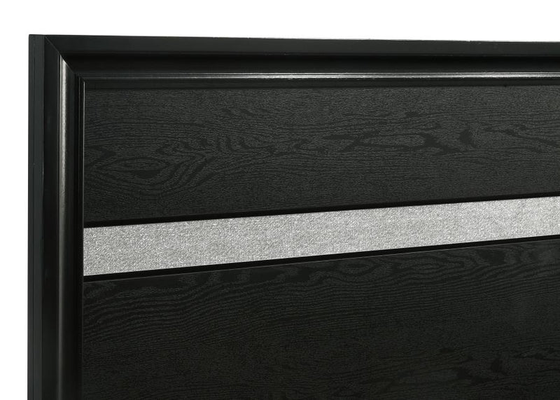 Miranda 51-inch Wood Twin Storage Panel Bed Black-zoom-