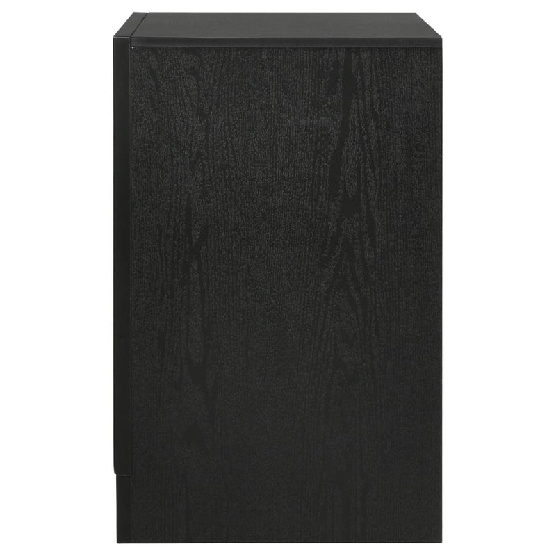 Miranda 3-drawer Nightstand Bedside Table Black-zoom-