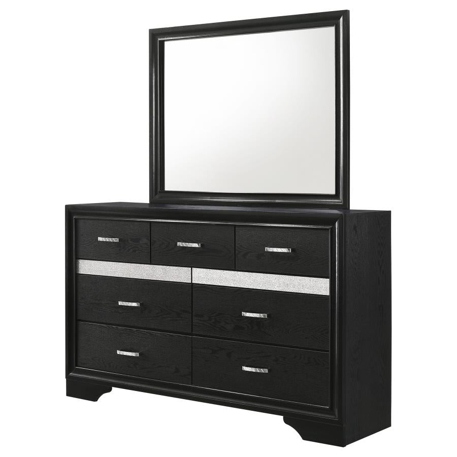 Miranda 7-drawer Dresser with Mirror Black-4