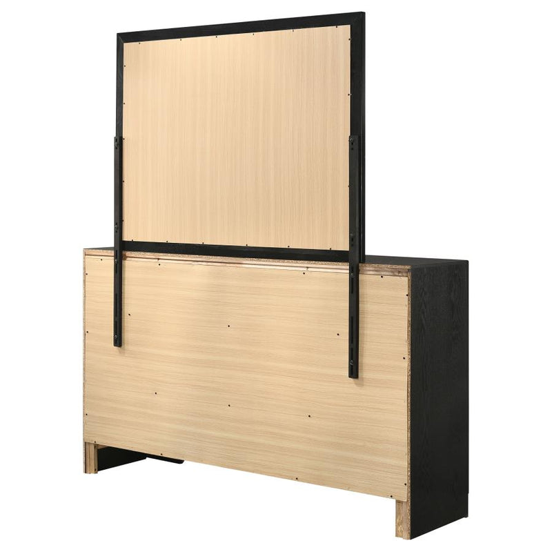 Miranda 7-drawer Dresser with Mirror Black-zoom-
