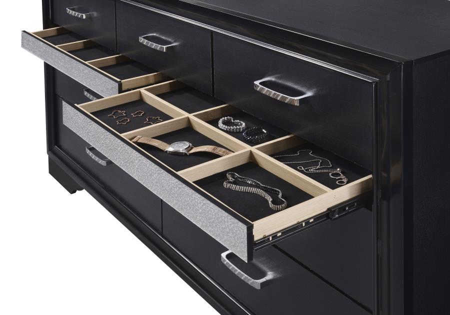 Miranda 9-drawer Dresser Black-10