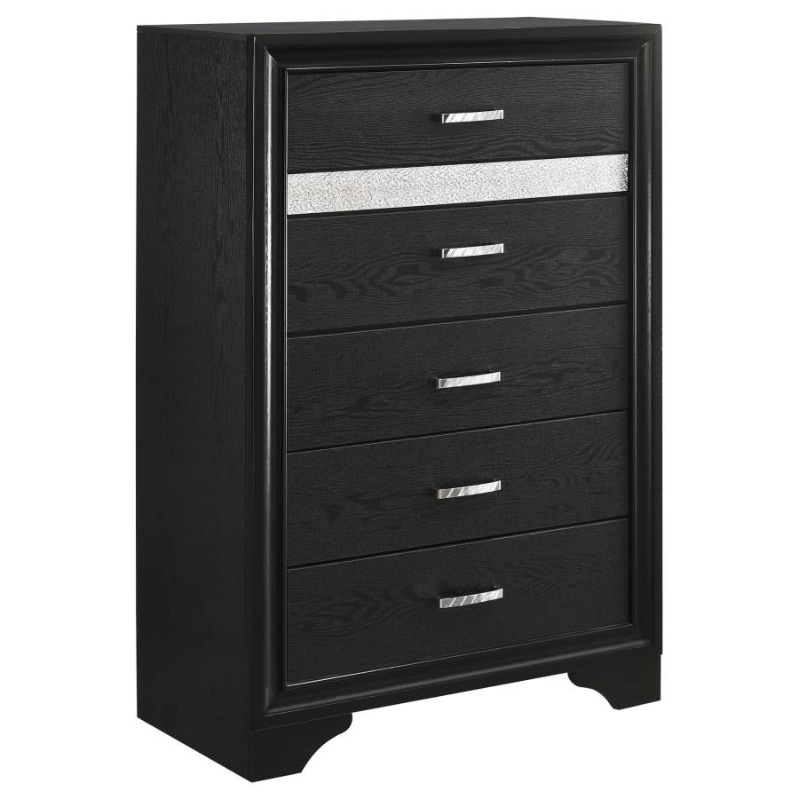 Miranda 6-drawer Bedroom Chest Black-1