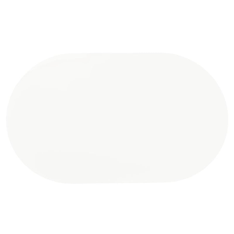 Retro Oval 60-inch Wood Top Dining Table White and Chrome-zoom-