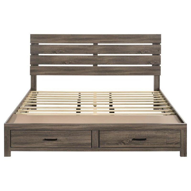 Brantford Wood Eastern King Storage Panel Bed Barrel Oak-zoom-