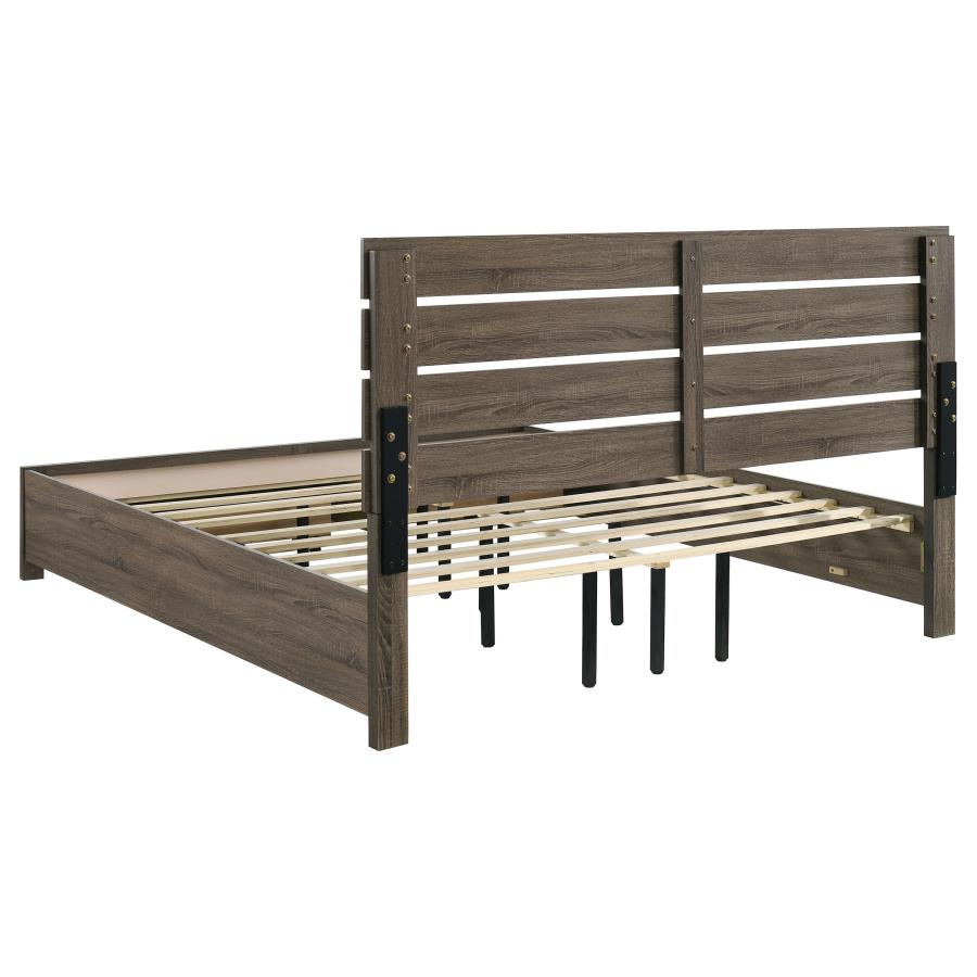 Brantford Wood Eastern King Storage Panel Bed Barrel Oak-zoom-6
