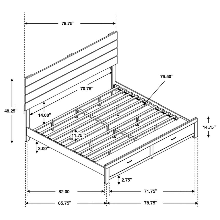 Brantford Wood Eastern King Storage Panel Bed Barrel Oak-zoom-10