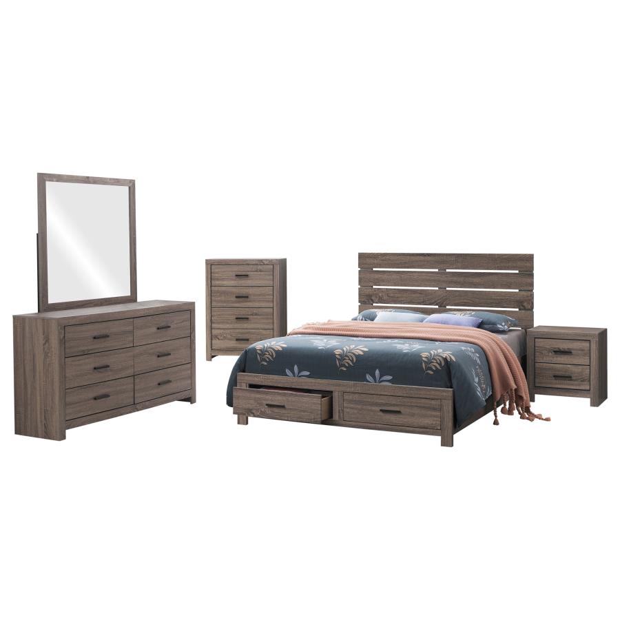 Brantford 5-piece Queen Bedroom Set Barrel Oak-2