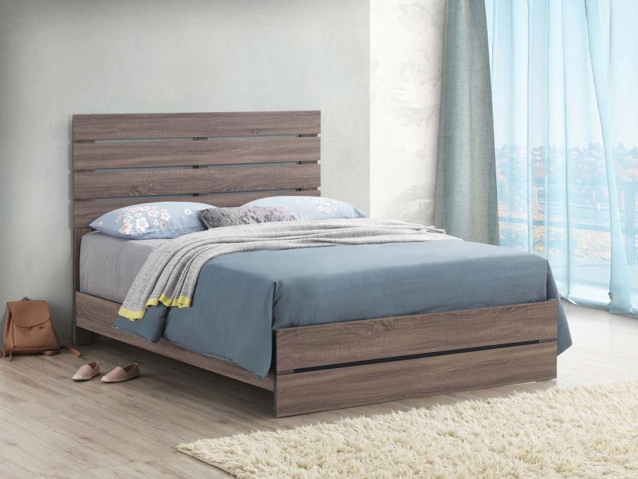 Brantford Wood Eastern King Panel Bed Barrel Oak-2