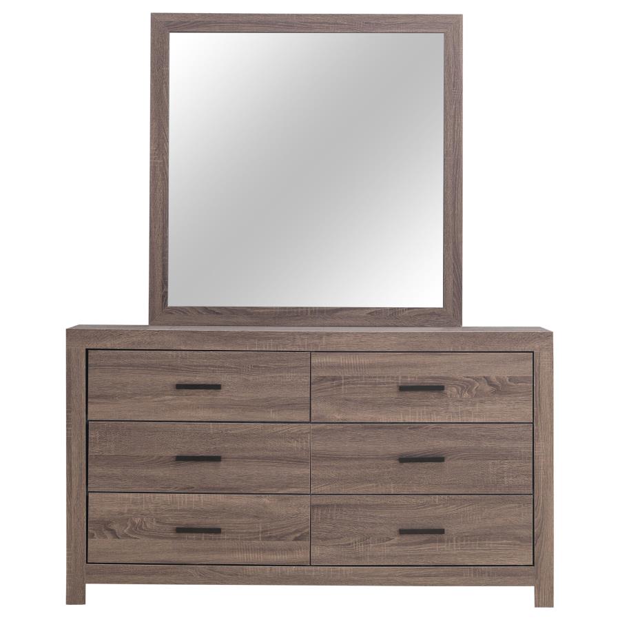 Brantford 6-drawer Dresser with Mirror Barrel Oak-3