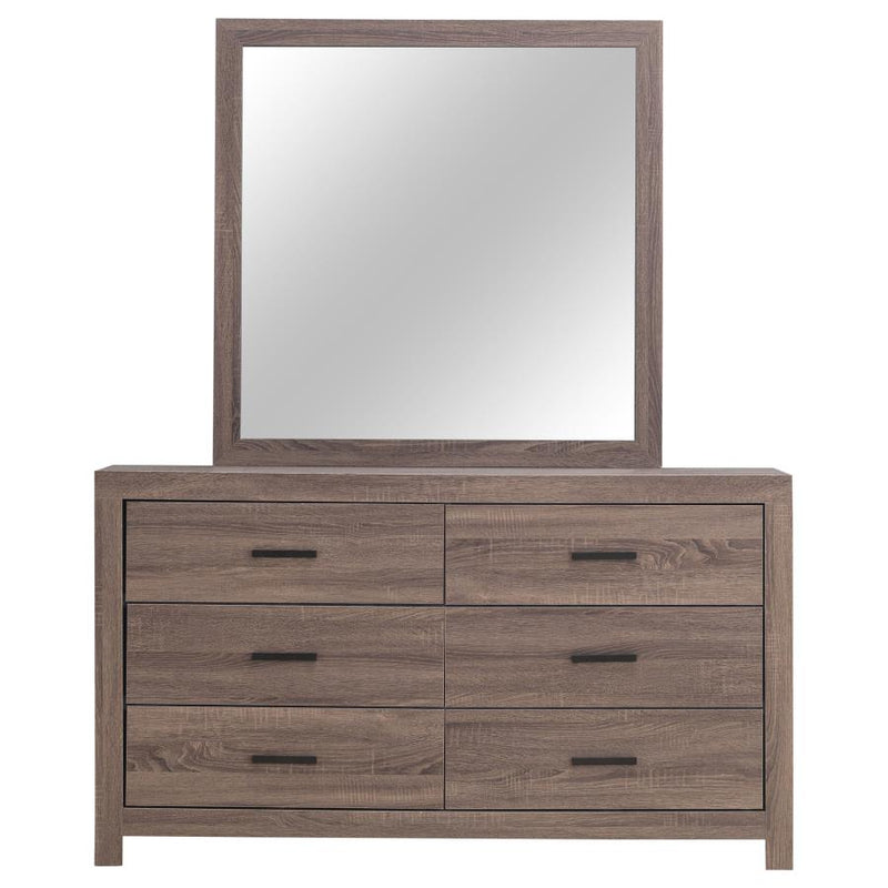 Brantford 6-drawer Dresser with Mirror Barrel Oak-zoom-