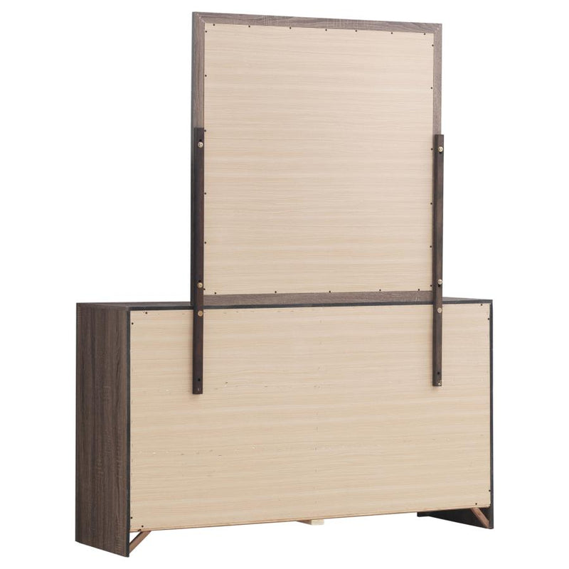 Brantford 6-drawer Dresser with Mirror Barrel Oak-zoom-