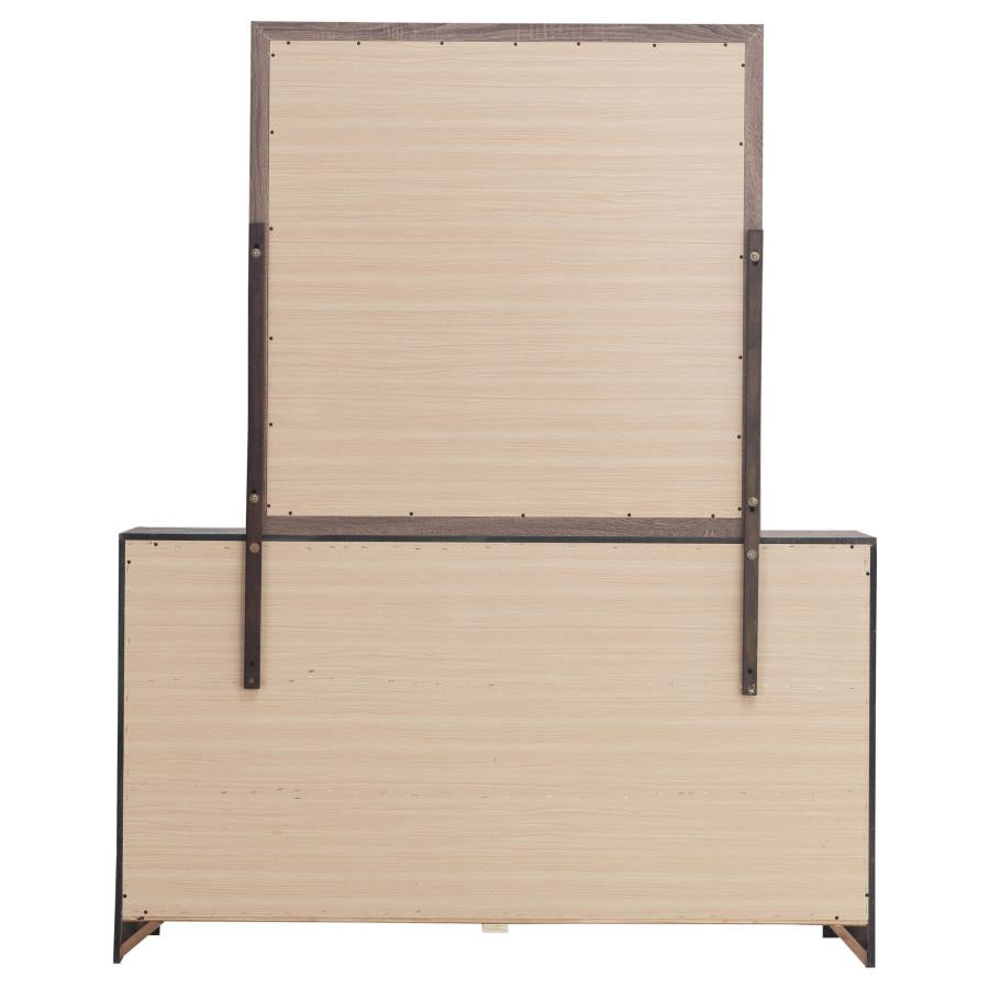 Brantford 6-drawer Dresser with Mirror Barrel Oak-7