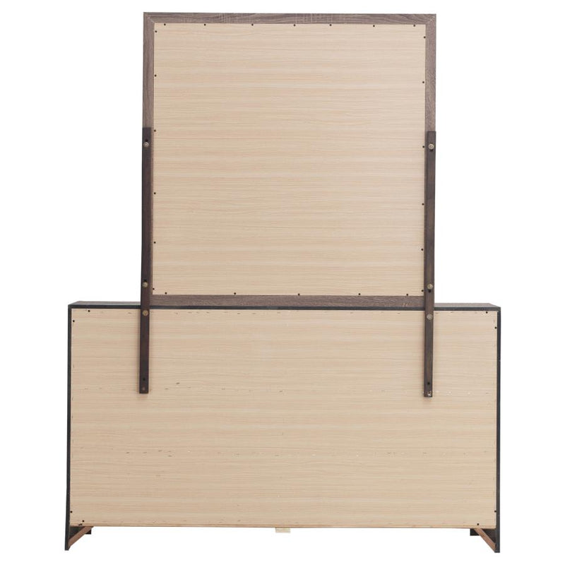 Brantford 6-drawer Dresser with Mirror Barrel Oak-zoom-