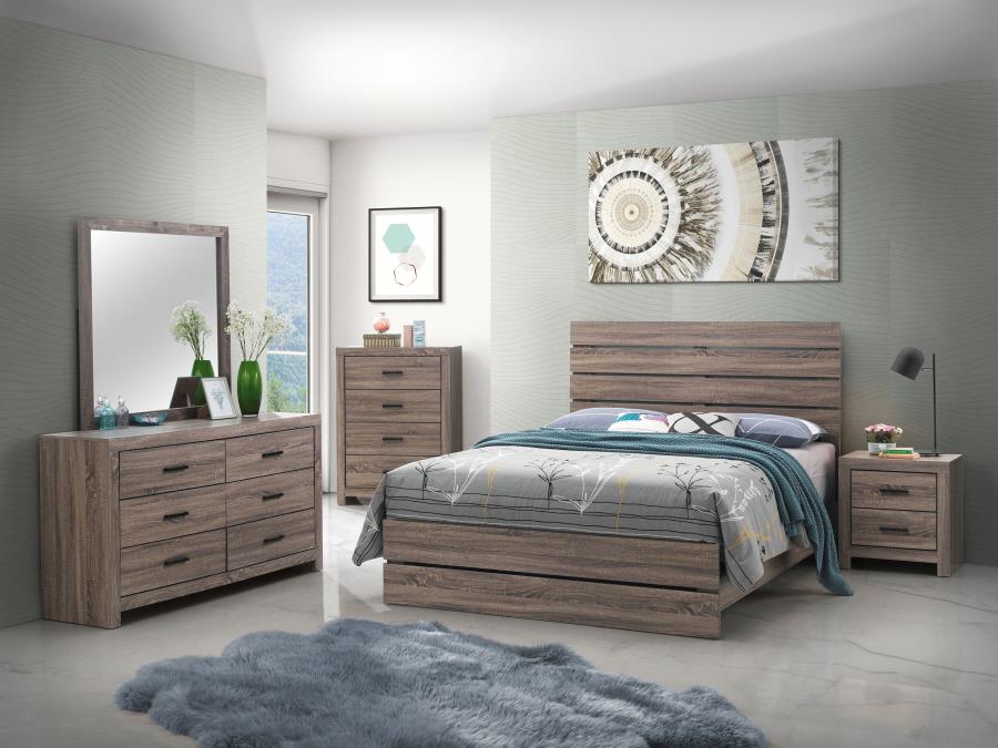 Brantford 6-drawer Dresser with Mirror Barrel Oak-13