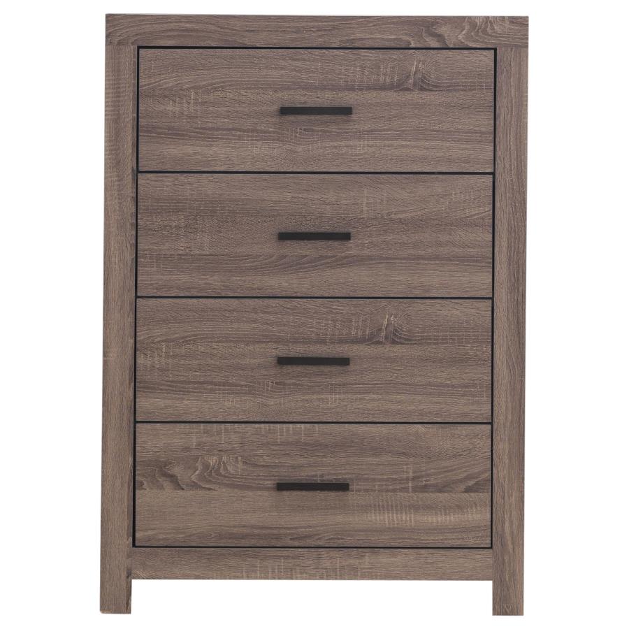 Brantford 4-drawer Bedroom Chest Barrel Oak-zoom-3