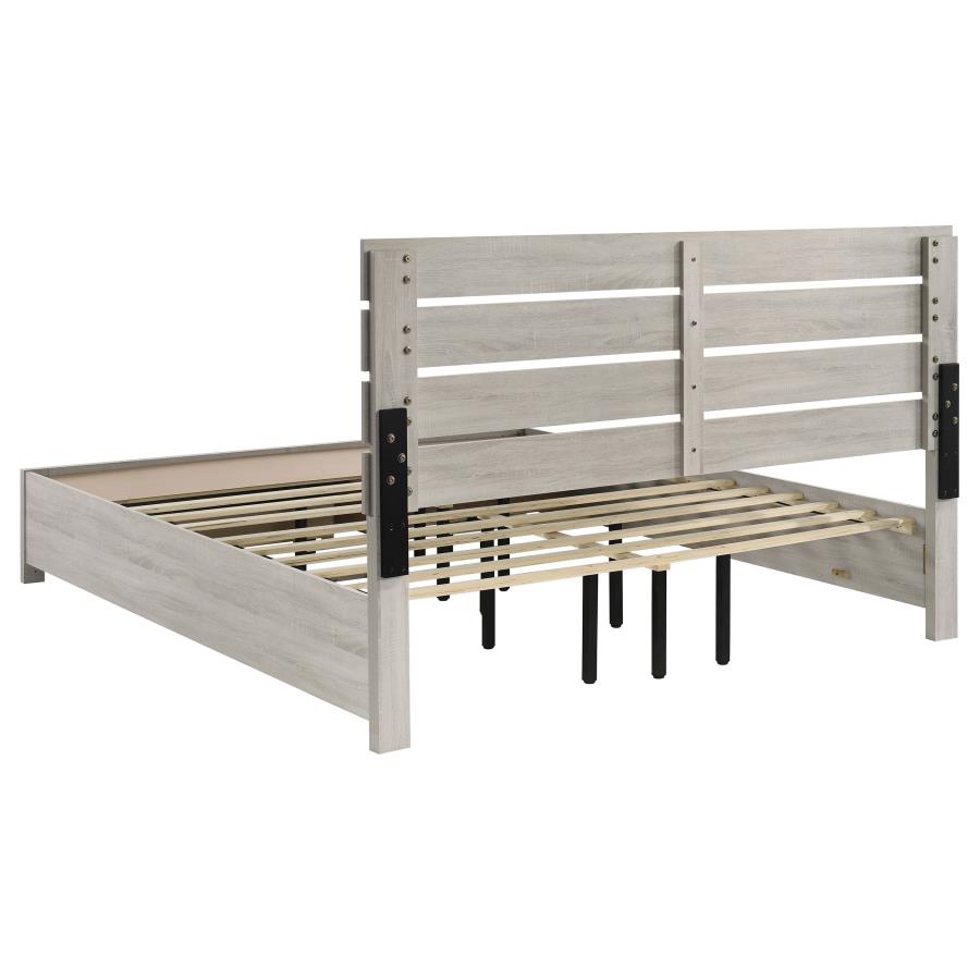 Brantford Wood Eastern King Storage Panel Bed Coastal White-zoom-6