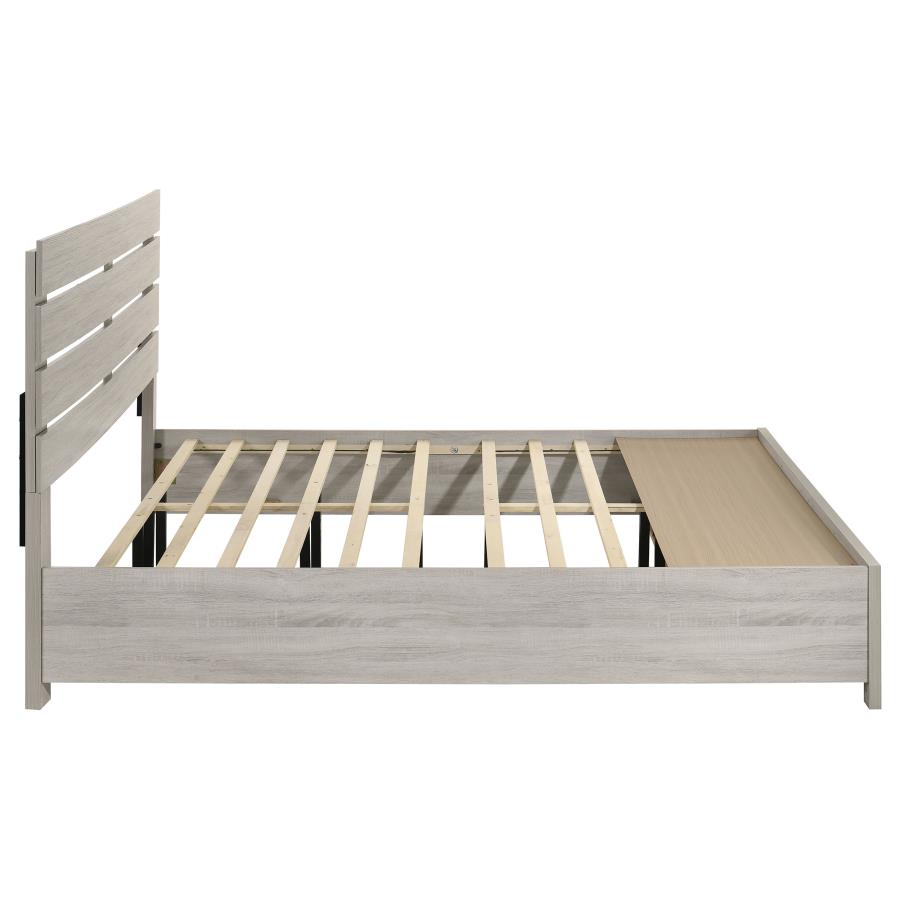 Brantford Wood Eastern King Storage Panel Bed Coastal White-zoom-7