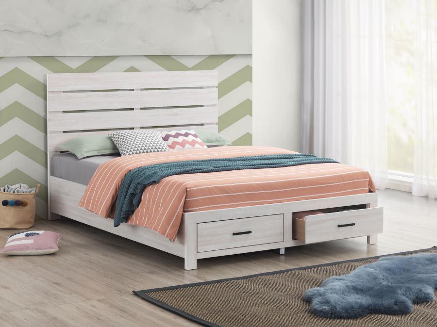 Brantford Wood Queen Storage Panel Bed Coastal White-zoom-2