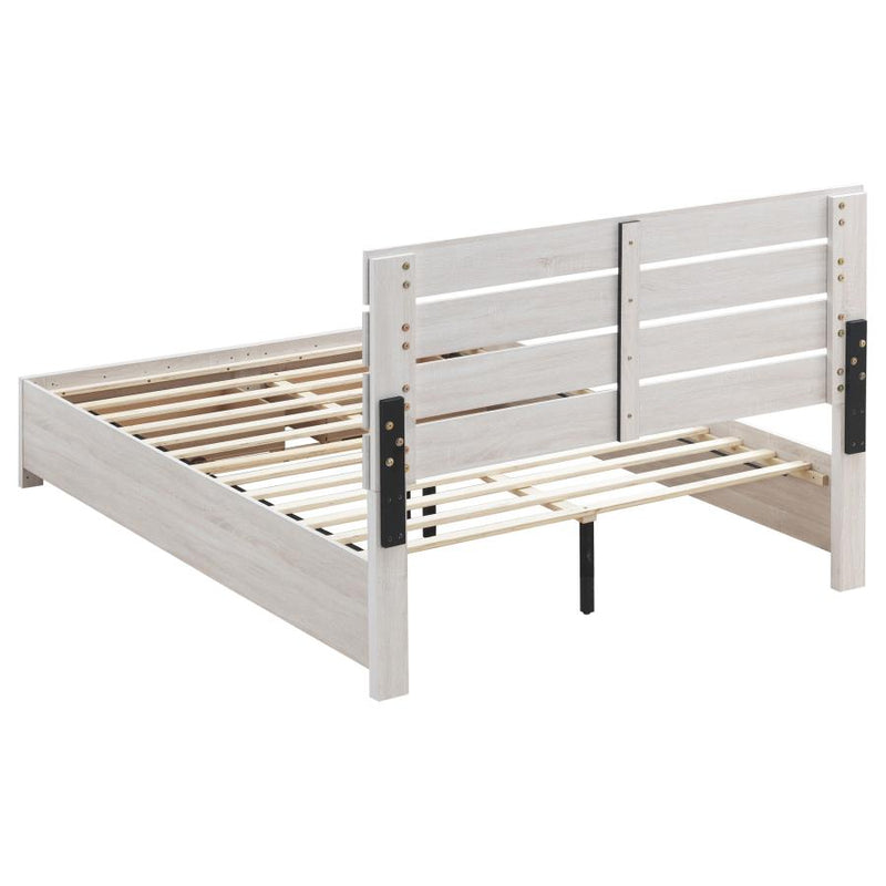 Brantford Wood Queen Storage Panel Bed Coastal White-zoom-