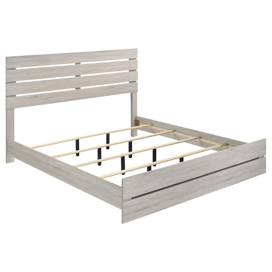 Brantford Wood Eastern King Panel Bed Coastal White-zoom-1
