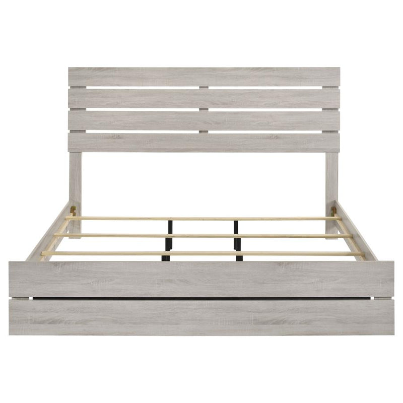 Brantford Wood Eastern King Panel Bed Coastal White-zoom-