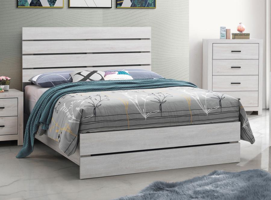 Brantford Wood Queen Panel Bed Coastal White-zoom-2