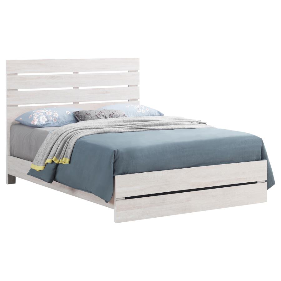 Brantford Wood Queen Panel Bed Coastal White-zoom-3