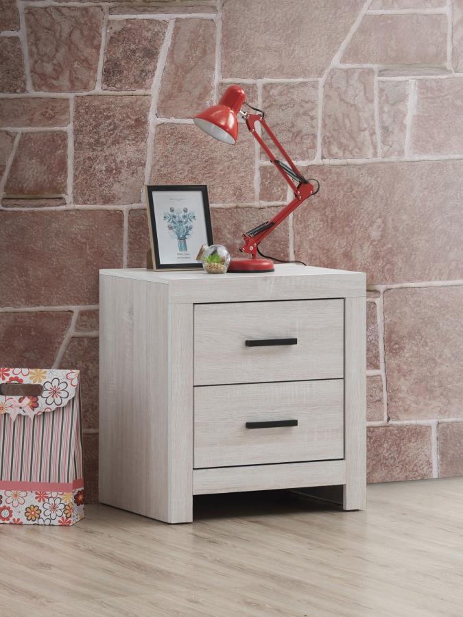 Brantford 2-drawer Nightstand Coastal White-zoom-