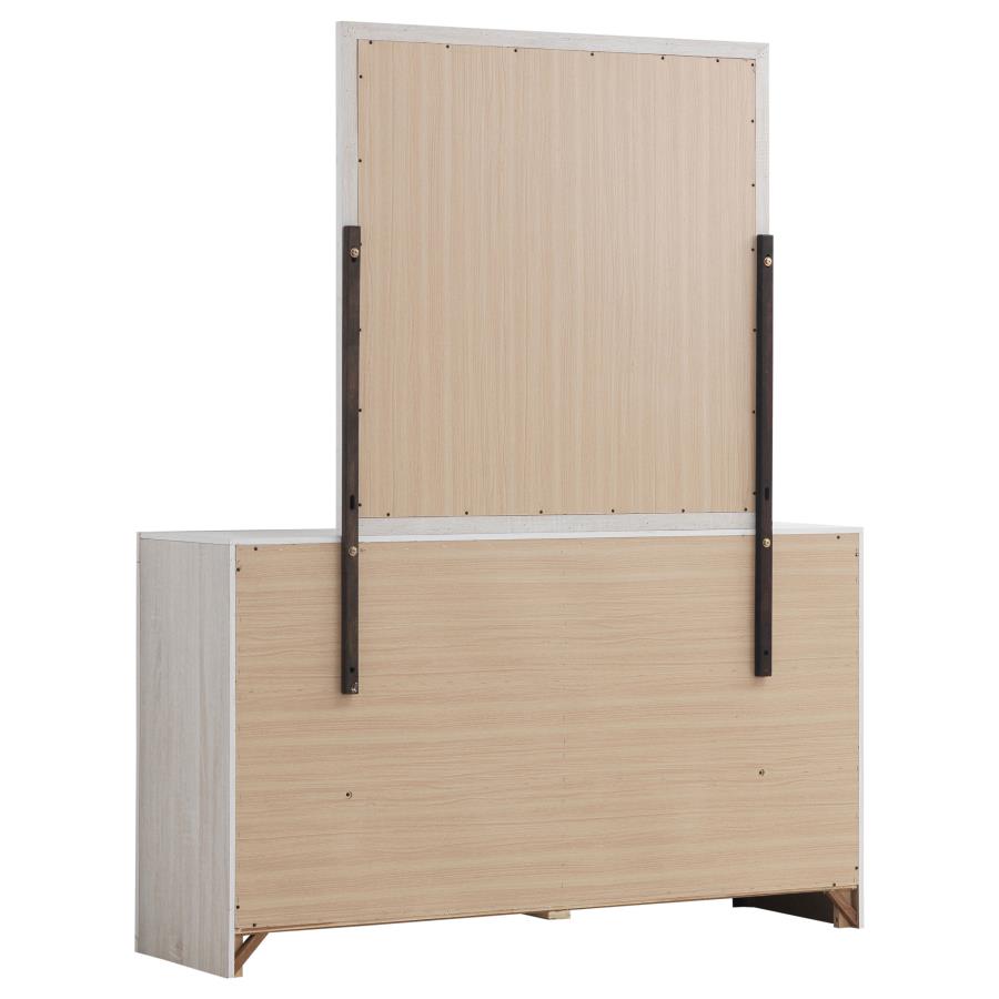 Brantford 6-drawer Dresser with Mirror Coastal White-6