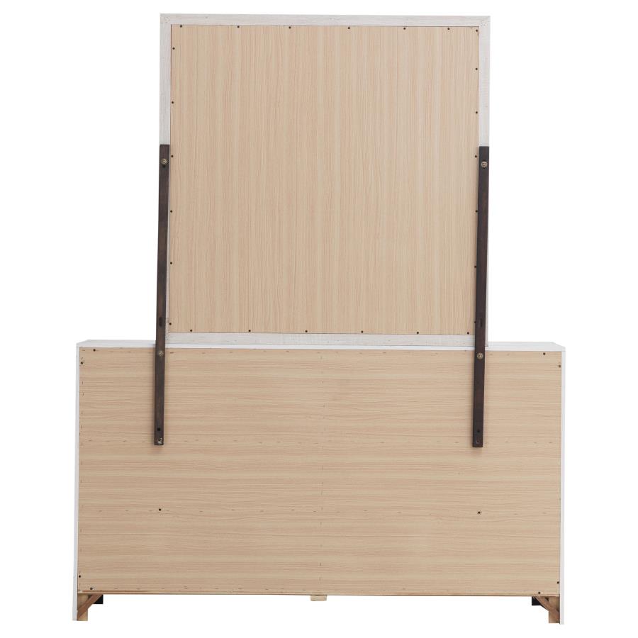 Brantford 6-drawer Dresser with Mirror Coastal White-zoom-7