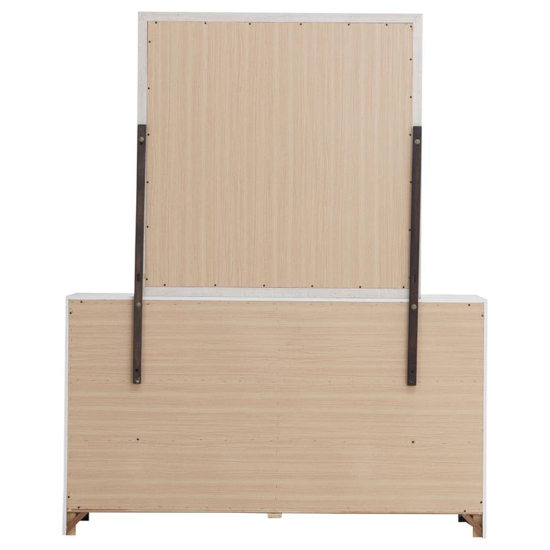 Brantford 6-drawer Dresser with Mirror Coastal White-zoom-