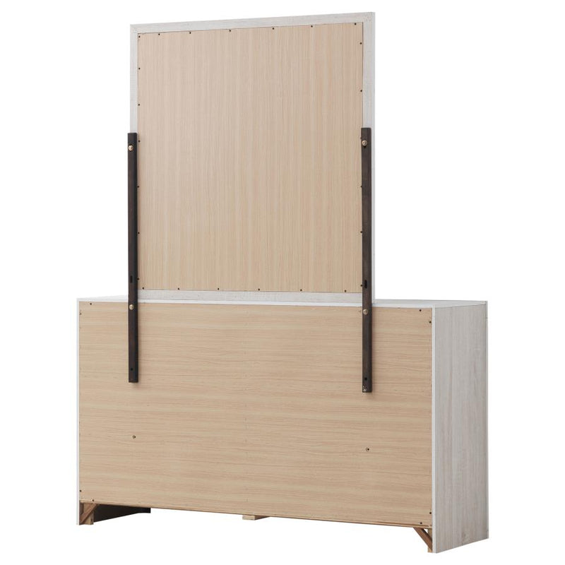 Brantford 6-drawer Dresser with Mirror Coastal White-zoom-