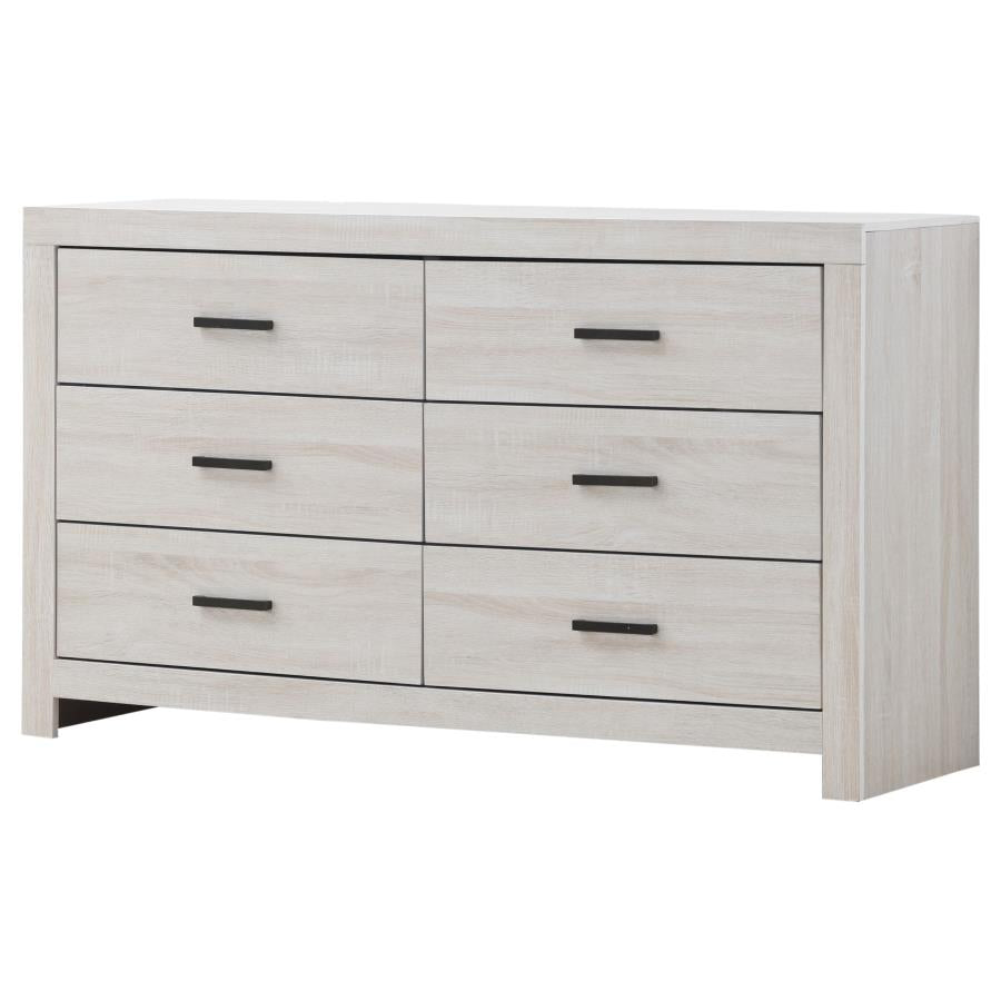 Brantford 6-drawer Dresser Coastal White-4