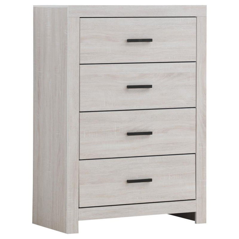 Brantford 4-drawer Bedroom Chest Coastal White-zoom-