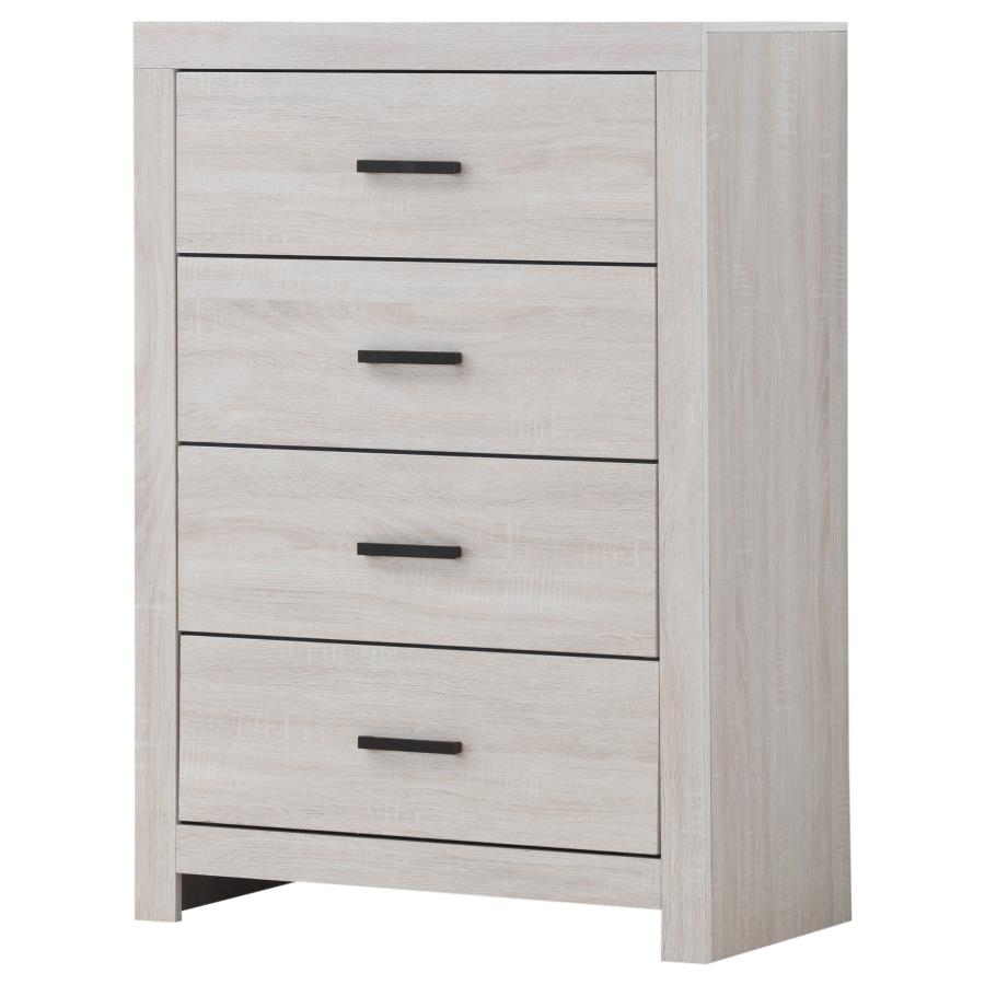 Brantford 4-drawer Bedroom Chest Coastal White-4